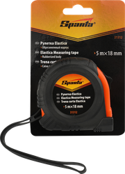 Рулетка SPARTA Elastica 18мм, обрезиненный корпус Арт. 31312, 5м, вид