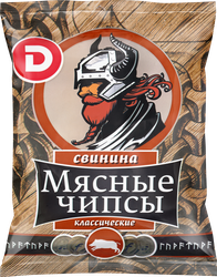 Чипсы мясные сыровяленые из свинины ДЫМОВ, 25г, вид