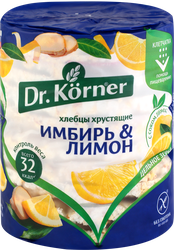 Хлебцы рисово-кукурузные DR KORNER с имбирем и лимоном, 90г, изображение