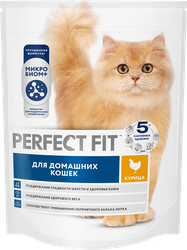 Корм сухой для кошек Perfect Fit с курицей, 650г, изображение