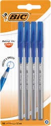 Набор шариковых ручек BIC Round Stic Exact, синий, 4шт, фото