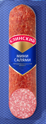 Колбаса сырокопченая КЛИНСКИЙ Мини-салями, 300г, крупный план
