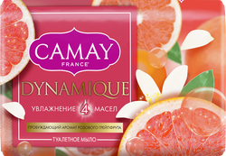 Изображение товара Туалетное мыло CAMAY Dynamique с ароматом розового грейпфрута, 85г