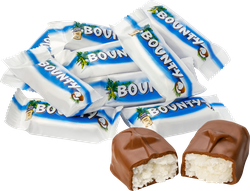Конфеты шоколадные BOUNTY с нежной мякотью кокоса, весовые, фото