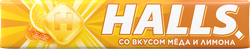 Карамель леденцовая HALLS Мед и лимон, 25г, крупный план