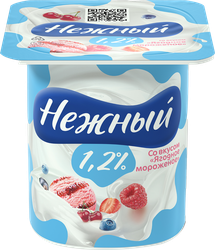 Продукт йогуртный CAMPINA Нежный Ягодное мороженое 1,2%, без змж, 100г, картинка