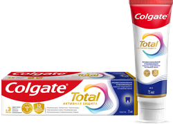 Зубная паста COLGATE Total 12 Профессиональная Отбеливающая с цинком и аргинином для борьбы с потемнениями эмали и с антибактериальной защитой, 75мл, изображение