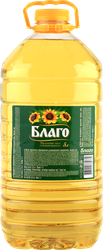 Масло подсолнечное БЛАГО рафинированное дезодорированное первый сорт, 5л, картинка