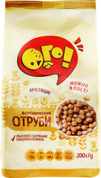 Отруби ржаные ОГО! Бородинские экструдированные, 200г, вид
