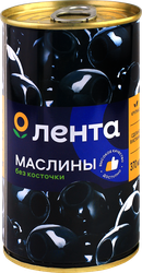 Маслины без косточки ЛЕНТА черные крупные, 370мл, картинка