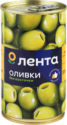 Оливки без косточки ЛЕНТА зеленые крупные, 370мл, фото