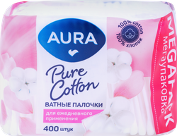 Палочки ватные AURA Beauty, 400шт, детальное фото