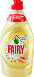 Средство для мытья посуды FAIRY Нежные руки Ромашка и витамин Е, 450мл, крупный план