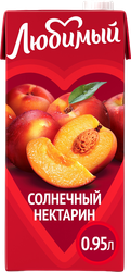 Нектар Любимый Солнечный нектарин с мякотью, 0.95л, изображение