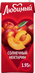 Нектар Любимый Солнечный нектарин с мякотью, 1.93л, фото