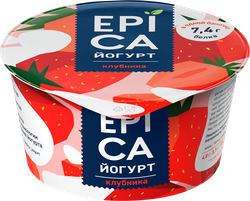 Йогурт EPICA с клубникой 4,8%, без змж, 130г, детальное фото