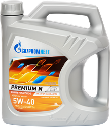Масло моторное GAZPROMNEFT Premium N 5W-40 API SN/CF синтетическое, 4л, картинка