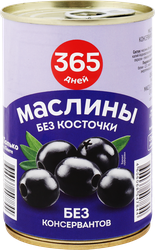 Маслины без косточки 365 ДНЕЙ черные, 300/314мл, фотография