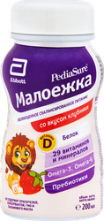 Продукт пищевой для диетического лечебного питания детей PEDIASURE Малоежка со вкусом клубники, с 1 года, 200мл, фотография