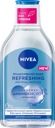 Вода мицеллярная для лица, глаз и губ NIVEA Refreshing для нормальной кожи, 400мл, фотография
