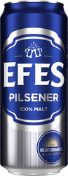 Пиво светлое EFES Pilsener пастеризованное, 5%, ж/б, 0.45 л, вид