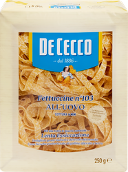 Макароны DE CECCO Fettuccine №103 яичные, 250г, вид