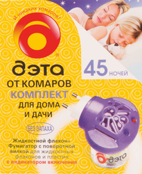 Комплект от комаров БЭБИ ДЭТА Жидкость 45 ночей, 30мл + электрофумигатор, изображение