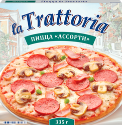 Пицца LA TRATTORIA Ассорти, 335г, вид