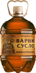 Пиво светлое ВАРИМ СУСЛО пастеризованное нефильтрованное 4,9%, 1.5л, фото