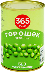 Горошек зеленый 365 ДНЕЙ консервированный, 425г, изображение
