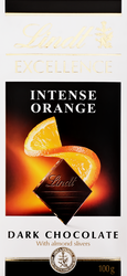 Изображение товара Шоколад темный LINDT Excellence с апельсином и миндалем, 100г