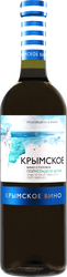 Вино КРЫМСКОЕ белое полусладкое, 0.75л, вид