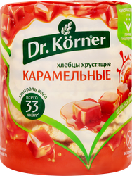 Хлебцы рисово-кукурузный DR KORNER Карамельные, 90г, вид