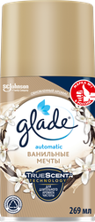 Баллон сменный для автоматического освежителя воздуха GLADE Automatic Ванильные мечты, 269мл, крупный план