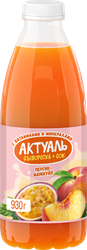 Напиток сывороточный АКТУАЛЬ Сыворотка+Сок Персик и маракуйя с соком, без змж, 930г, детальное фото