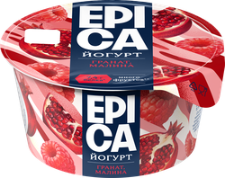 Йогурт EPICA с гранатом и малиной 4,8%, без змж, 130г, фото