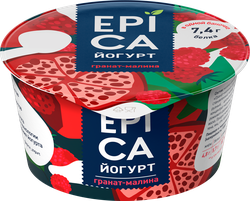 Йогурт EPICA с гранатом и малиной 4,8%, без змж, 130г, изображение