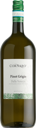 Вино CORNARO Pinot Grigio delle Venezie сортовое ординарное белое сухое, 1.5л, детальное фото