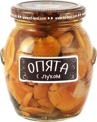 Опята маринованные МЕДВЕДЬ ЛЮБИМЫЙ с луком, 314мл, изображение
