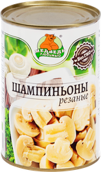 Изображение товара Шампиньоны МЕДВЕДЬ ЛЮБИМЫЙ резаные, 425мл