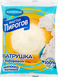 Изображение товара Ватрушка МАСТЕР ПИРОГОВ с творогом, высший сорт, 100г
