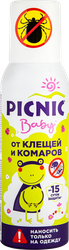 Аэрозоль от клещей и комаров детский PICNIC Baby, 125мл, вид