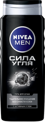Гель для душа мужской NIVEA Сила угля, 500мл, картинка