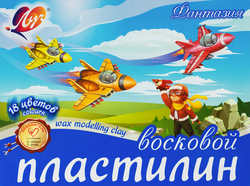 Пластилин ЛУЧ Фантазия, мягкий, восковой, 18 цветов, вид