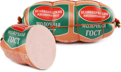 Изображение товара Колбаса вареная МК ВЕЛИКОЛУКСКИЙ Молочная ГОСТ в обвязке, 500г