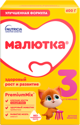Молочко детское МАЛЮТКА 3, с 12 месяцев, 600г, вид
