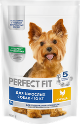 Корм сухой для собак Perfect Fit с курицей для мелких и миниатюрных пород 1+, 500г, картинка