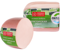 Колбаса вареная ОКРАИНА Докторская, категория А, весовая, картинка