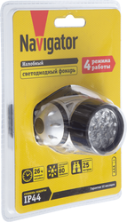 Фонарь налобный NAVIGATOR NPT-H05-3AAA, 19 светодиодов, 4 режима, вид