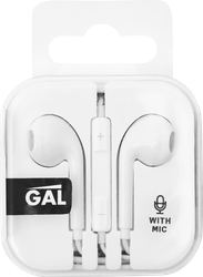 Наушники GAL с микрофоном, белый Арт. HM-060WT, детальное фото